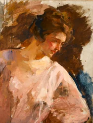 若い女性の肖像、1900年頃
